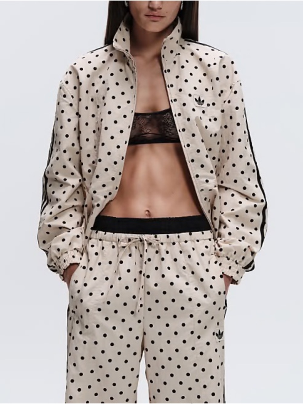 ASOS adidas x Originals Cream and Black Polka Dot Track Pants - Picture 4 of 5